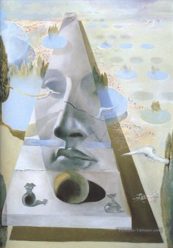 Aparición del rostro de Afrodita de Cnidos en un paisaje Salvador Dalí Pinturas al óleo